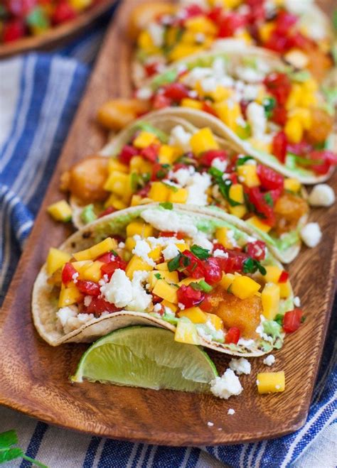 Easy Fish Tacos with Mango Salsa .